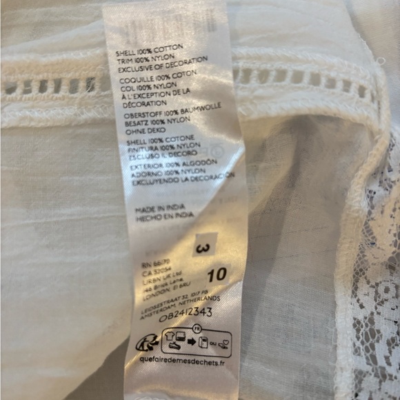 Anthropologie Sleeveless Boxy Pintuck Top in Whiite Size S. NWT - Picture 12 of 12